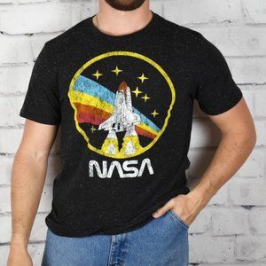 NASA Retro Space Shuttle Galaxy Graphic Tee